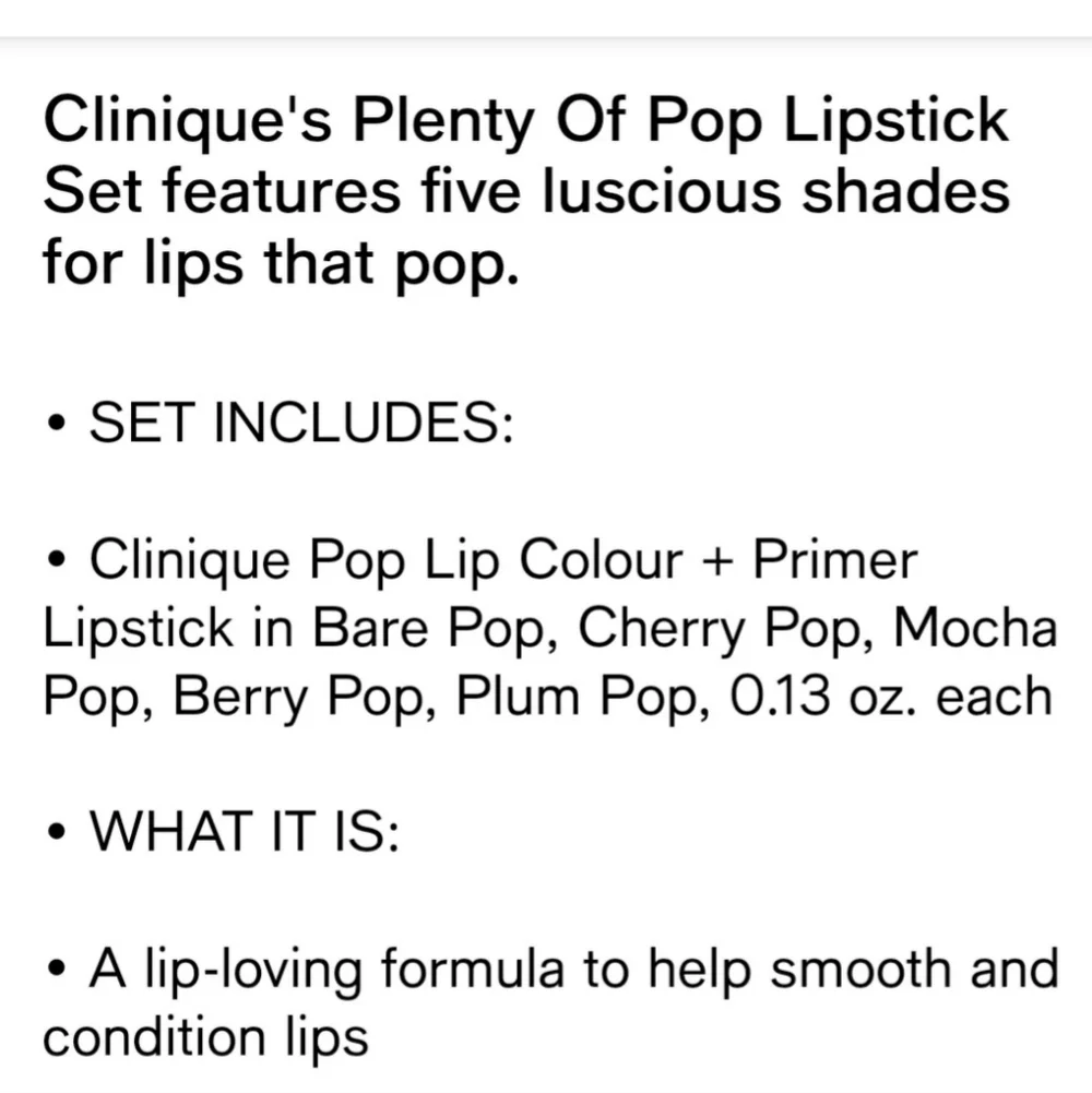 Clinique plenty pop